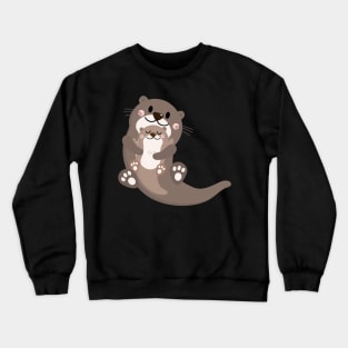 Significant Otters - Otters Mom Holding Each Other Crewneck Sweatshirt